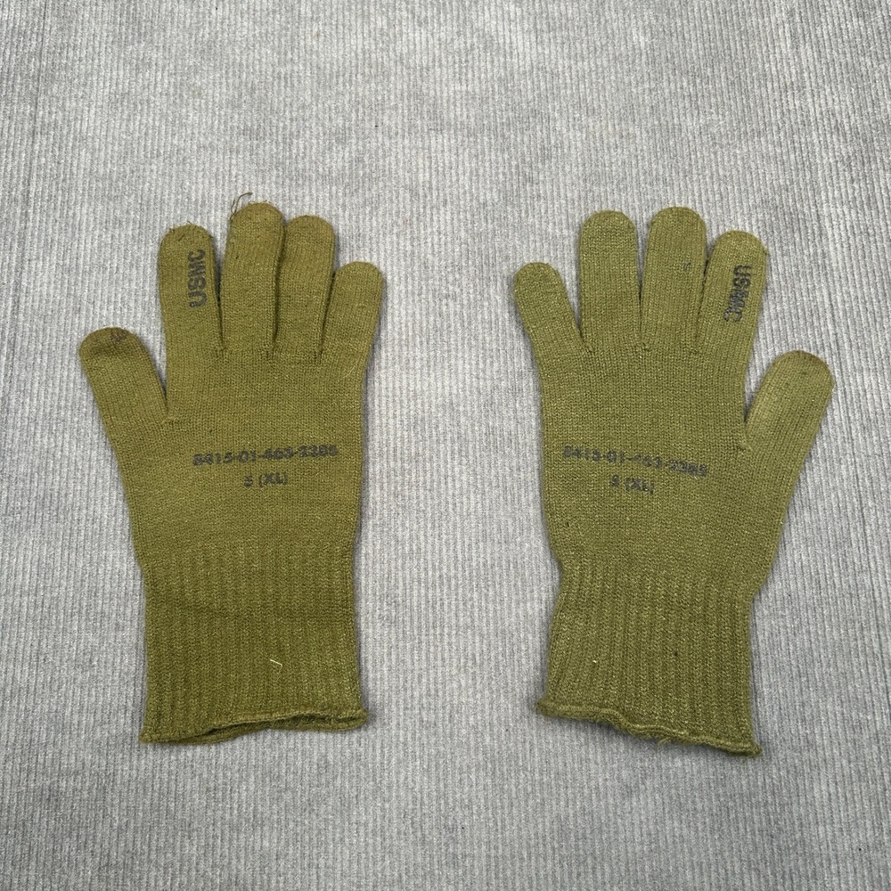 USMC 8415-01-463-2385 Wool Blend Grip Utility Gloves Olive Drab Green XL US  Y2k